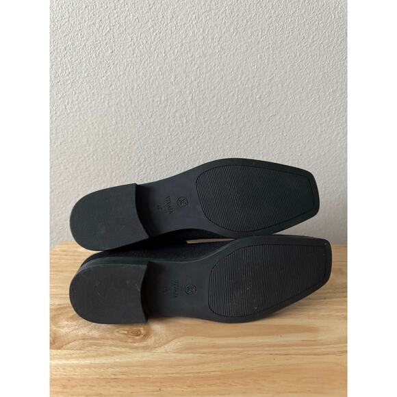 ✨SOLD✨Vivaia Women’s Rachel Black Square Toe Slip On Wool Ankle Boots US 9 - Picture 14 of 16